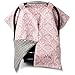 Kids N’ Such Peekaboo Baby Car Seat Cover Car Seat Canopy & Nursing Cover, Damask/Champagne Minky