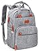 HOKEKI Diaper Bag Backpack, Multifunction Travel Fashion Backpack Maternity Baby Nappy Changing Bags, an Extra Waterproof Changing Pad, Large Capacity, Gray
