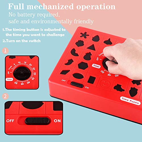 Timed Fun Board Game,Perfection Game with Timer and 24 Shape Pattern