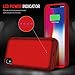iPhone X Battery Case 5200mAh, Gixvdcu Ultra Slim Portable Charging Case for iPhone X 10 (5.8 Inch) 4 LED Indication Extended Juice Pack Protective Cover - Red