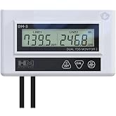 DM-3 Commercial Inline Dual TDS/EC Monitor Meter, Upgraded DM-2 DM-2EC, with Two 1/4 tee