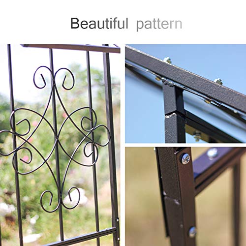 HLMBQ Metall Rosenbogen Torbogen Rankgitter Rosenhilfe Gartenbogen Rankbogen Garten Decoration und Verzierung Kletterer… – Bild 7