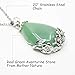 KISSPAT Natural Green Aventurine Teardrop Pendant Necklace on 20 inches Stainless Steel Chain
