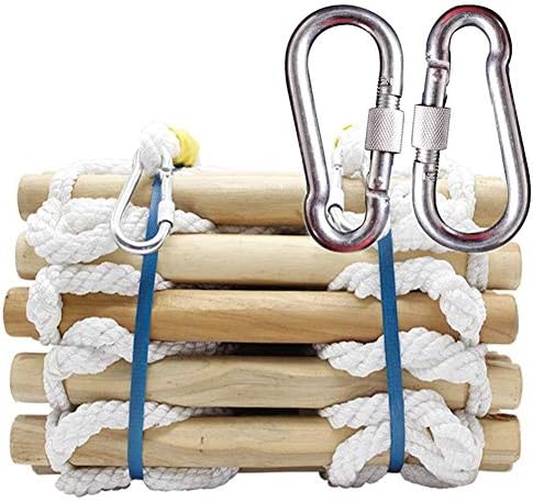 YXIAOL Kids Climbing Rope Ladder Trapeze Bar With Rings And Hanging Swings Seat Bundle Gymnastics Swing For Outdoor Swing Sets Ladder Load Capacity 500kg,15m