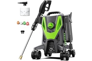 SEN-QII Pressure Washer Power Washer 4800PSI 3.2GPM with 4 Quick Connect Nozzles, Foam Cannon for Cars Home Cleaning