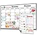 Homein Magnetic Dry Erase Calendar, Refrigerator Whiteboard Calendar Set with Weekly Planner, Magnetic Calendar White Board Planner for Fridge, Monthly and Weekly Family Calendar for Kitchen
