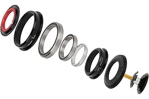 Bike Headset, Aluminium Alloy External Taper Bearing Kit with Spacer for Bicycle