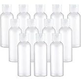 TANCANO Plastic Travel Bottles, Clear 3.4oz/100ml Empty Lotion Bottle Small Squeeze Bottle Containers with Flip Cap for Shampoo Conditioner Toiletries