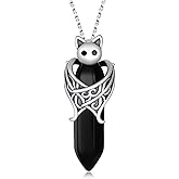 Tajuxa Bat Necklace for Women 925 Sterling Silver Halloween Necklace Halloween Bat Jewelry Gifts for Women