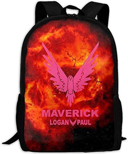 Otpo Logan Paul Logo Maverick Pink Fashion Backpack School Travel Shoulder Bag For Unisex