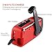 Emergency Radio MECO Solar Hand Crank Dynamo Weather Radio AM/FM/WB NOAA Radio with LED Flashlight, Phone Charger and 1000mAh Power Bank for Camping Hiking Outdoor Survival, with Cable & USB Jacks