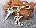 AlphaAcc Keychain for Women Purse Charms for Handbags Crystal Alphabet Initial Letter Pendant with Key Ring,Letter K