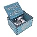 Game of Thrones Music Box Hand Crank Musical Box Carved Wooden Musical Gift,Play The Theme Song of Game of Thrones,Blue