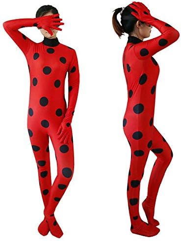 Lovinglove Costume Miraculous Ladybug Cosplay Jumpsuit for Girl/Women (M, Adult)
