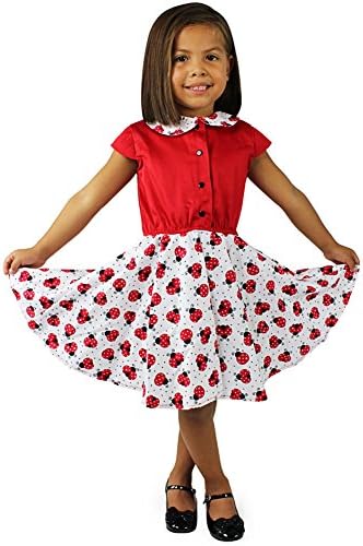 Hemet Kid's Lady Bug Dress Red/White 6