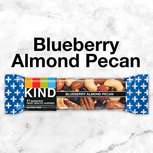 KIND Bars, Blueberry Pecan, Gluten Free, Low Glycemic Index, 1.4oz, 12