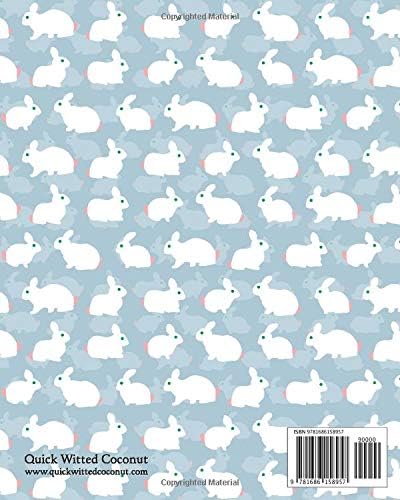 Rabbit Notebook - Ruled Pages - 8x10 - Large (Ocean Grey) - Image 3