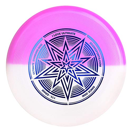 Ultimate Frisbee Sports Flying Disc UV Color-Changing Ultimate Toss and Catch Frisbee Game, 175g Pro Model