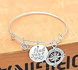 Rurah Charm Bangle Bracelet Wire Adjustable Gift for Friends or Family,Style 3