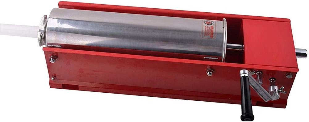 HXCSSK2 Sausage Stuffers 15 Lbs / 7 L Professional Sausage Stuffers 2 Speed Stainless Steel Horizontal Sausage Makers for Household Use or Commercial Meat Grinders