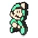 PDP Pixel Pals Nintendo Super Mario 3 Luigi Collectible Lighted Figure, 878-032-NA-LM3