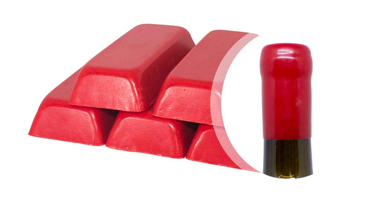 Generico 500 g Pack of Red Shellac or Soft Sealing Wax for Sealing Bottles of Wine, Beer, Grappa, Liquor (Red, 500)