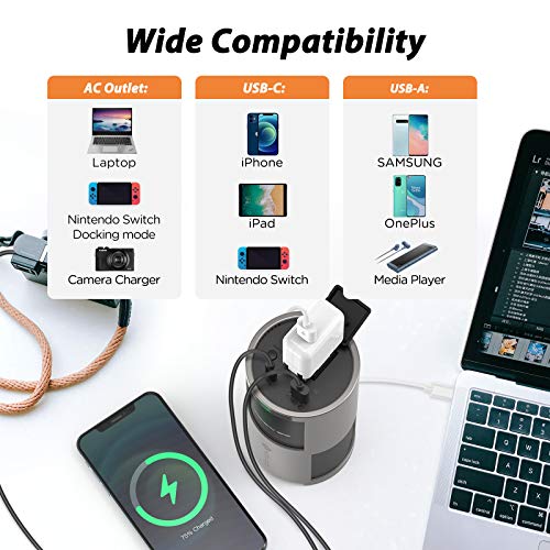 NOVOO Power Bank AC Outlet 85W 81Wh/22500mAh Laptop Portable Charger with USBC, USBA, AC