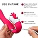 G spot Vibrator-Feelingirl Waterproof Tongue Dildo Vibrators Vagina Clitoris Stimulation with 12 Vibration Modes Dual Motor Anal Sex Toys for Women Rechargeable