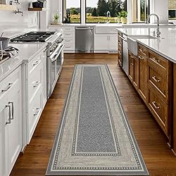 Machine Washable Bordered Design Non-Slip