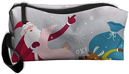 Merry Christmas Sisha Claus Durable Waterproof Portable Storage Bag Buggy Bag Cosmetic Bag Toiletry Bag Pencil Bag Sewing Kit Medicine Bag