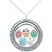 Easter Floating Locket Set Including Necklace and 5 Locket Charms - Eggs and Bunny and More Jewelry