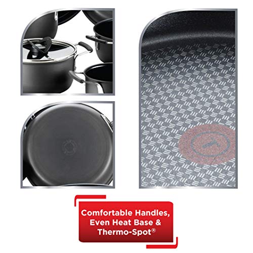 Tfal All In One Hard Anodized Nonstick Cookware Set 12 Piece Pots and