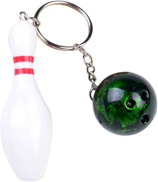 Fliyeong Novelty Bowling Ball Keychain Alloy Sports Key Ring Bag Car