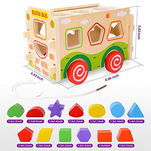 Kids Creative Funny Wooden Assembly Shape Matching Train Toy Puzzles Building Blocks Educational Toy Teaching Aids