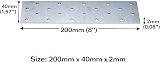 LLB Pack of 10 Galvanised Z275 Joining Plates 200x40x2mm 8" Timber Wood view 2