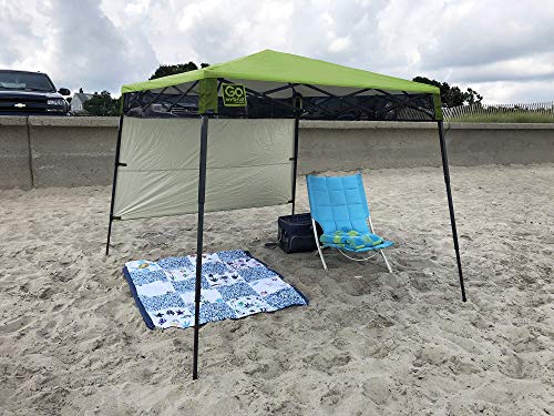 Quik Shade Go Hybrid 6' x 6' Sun Protection Pop-Up Compact and Lightweight 7' x 7' Base Slant Leg Backpack Canopy