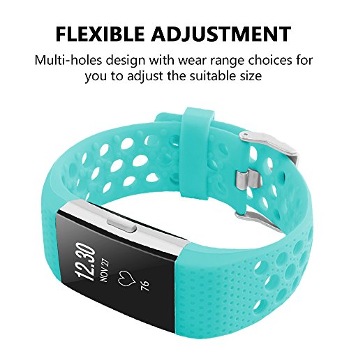 image for iGK Silicone Replacement Bands Compatible for Fitbit Charge 2, Adjusta