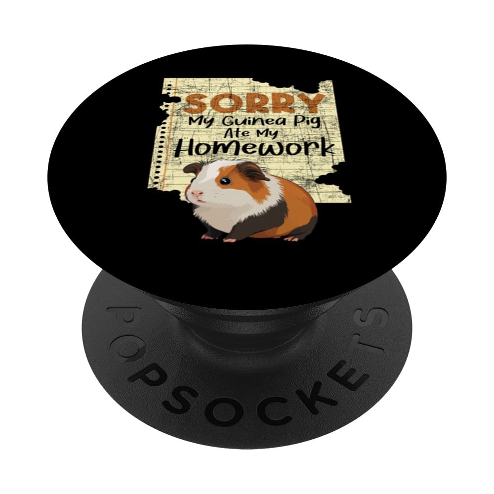 Sorry My Guinea Pig Ate My Homework - School Pet Lover PopSockets Swappable PopGrip