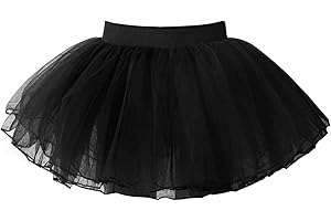 easyforever Kids Girls Multi-Layers Net Crinoline Slip Skirt Petticoat Wedding Prom Party Underskirt Tutu Dress