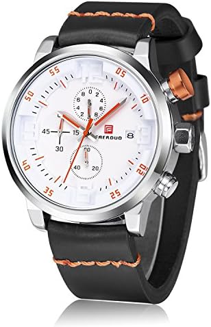 Watches, Fashion Men Sports Watches Analog Quartz Leather Band Wrist Watch for Men, with Scratch Resistant Face Calendar Date Window, Good Gift for Business Cooperator and Client