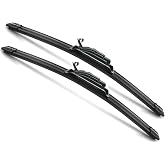 JustCar 13" and 13" Windshield Wipers Blades for Jeep Wrangler 1997-2006 (Pack Of 2),OEM Quality Premium All-Seasons Wiper blades,Stable and Quiet Armor wiper blades for My Car.