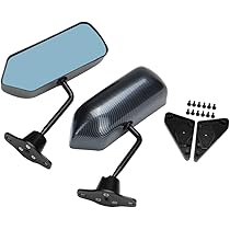 Amazon Com Kesoto 1 Pair Universal F1 Style Side Mirrors Blue Glass Carbon Fiber Rearview Mirror For Racing Cars Automotive