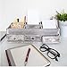 Rustic Wooden Desk Organizer for Home or Office - Makeup Organizer and Storage for Bathroom – Vanity Organizer with 3 Drawers and 6 Compartments – Rustic White Workspace Organizer