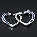 16g Clear/Pink Cubic Zirconia Heart Surgical Steel Daith Tragus Cartilage Earring piercing (Blue)