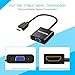 VicTsing 1080P HDMI Male to VGA Female Video Converter Adapter Cable for PC Laptop HDTV Projectors and Other HDMI Input Devices,Blue