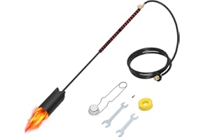 Aekops Propane Weed Burner Torch for Propane Tank with 10 FT Hose, 400,000 BTU Heavy Duty Weed Burner with Adjustable Flame Control, for burning weeds,Roof Asphalt, ice snow,Road Marking,Charcoal
