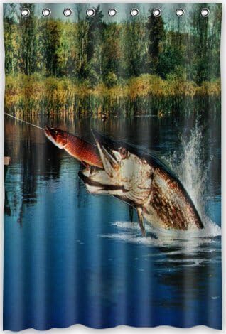 48"(W)x 72"(H) Poetic life fly fishing Waterproof Polyester Bathroom Shower Curtain,Bathroom decor
