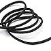 Pandahall 1 Roll (100 Yards,300 Feet) Micro-Fiber Faux Leather Suede Cord String with Roll Spool,2.7x1.4mm (Black)