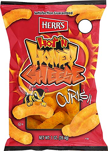 HERR'S Blue Cheese, Honey, Jalapeno Poppers, Hot 'N Honey Flavored Cheese Curls - Variety Pack, Gluten-Free, 1oz Bag (Pack of 12, Total of 12 Oz) - Thumbnail 3