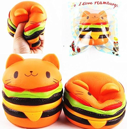 Jurika Cat Burger Slow Rising Soft Animal Collection Gift Decor Toy Squishy
